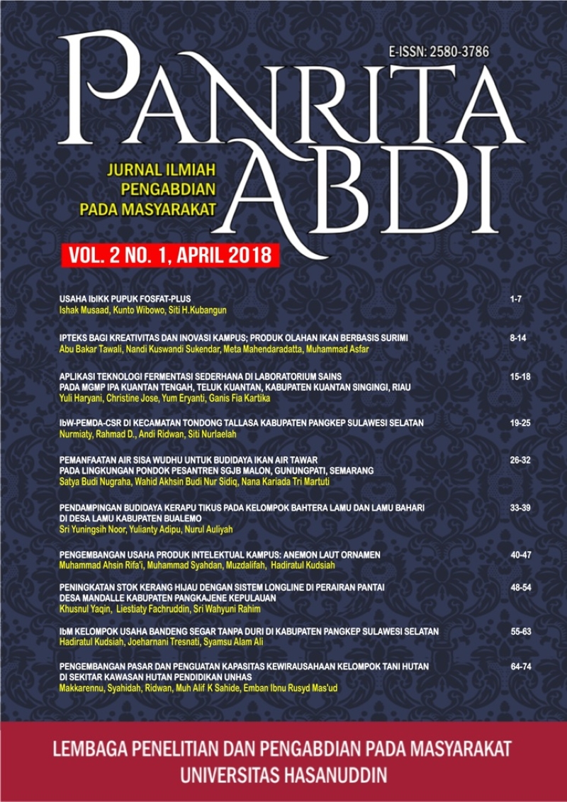 					View Vol. 2 No. 1 (2018): Jurnal Panrita Abdi - April 2018
				