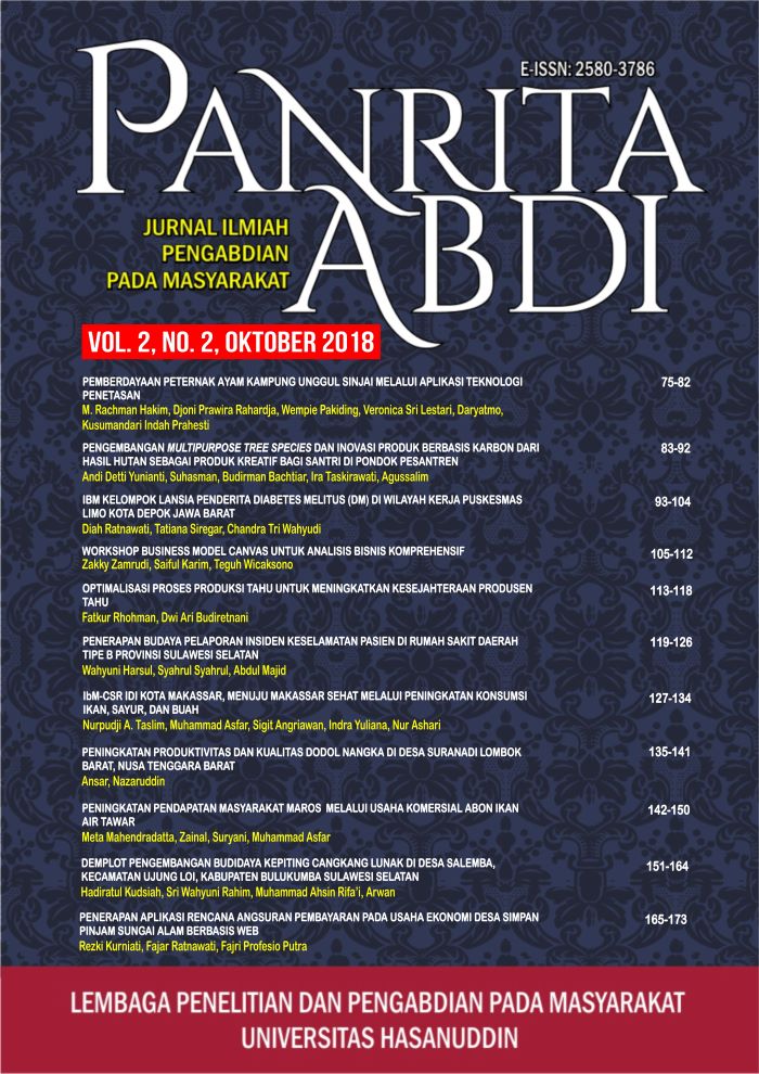 					View Vol. 2 No. 2 (2018): Jurnal Panrita Abdi - Oktober 2018
				