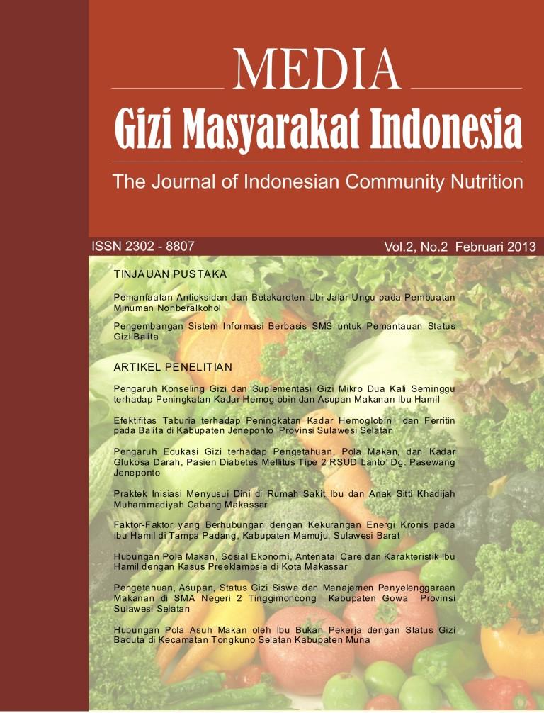 					View Vol. 2 No. 2 (2013): Media Gizi Masyarakat Indonesia
				