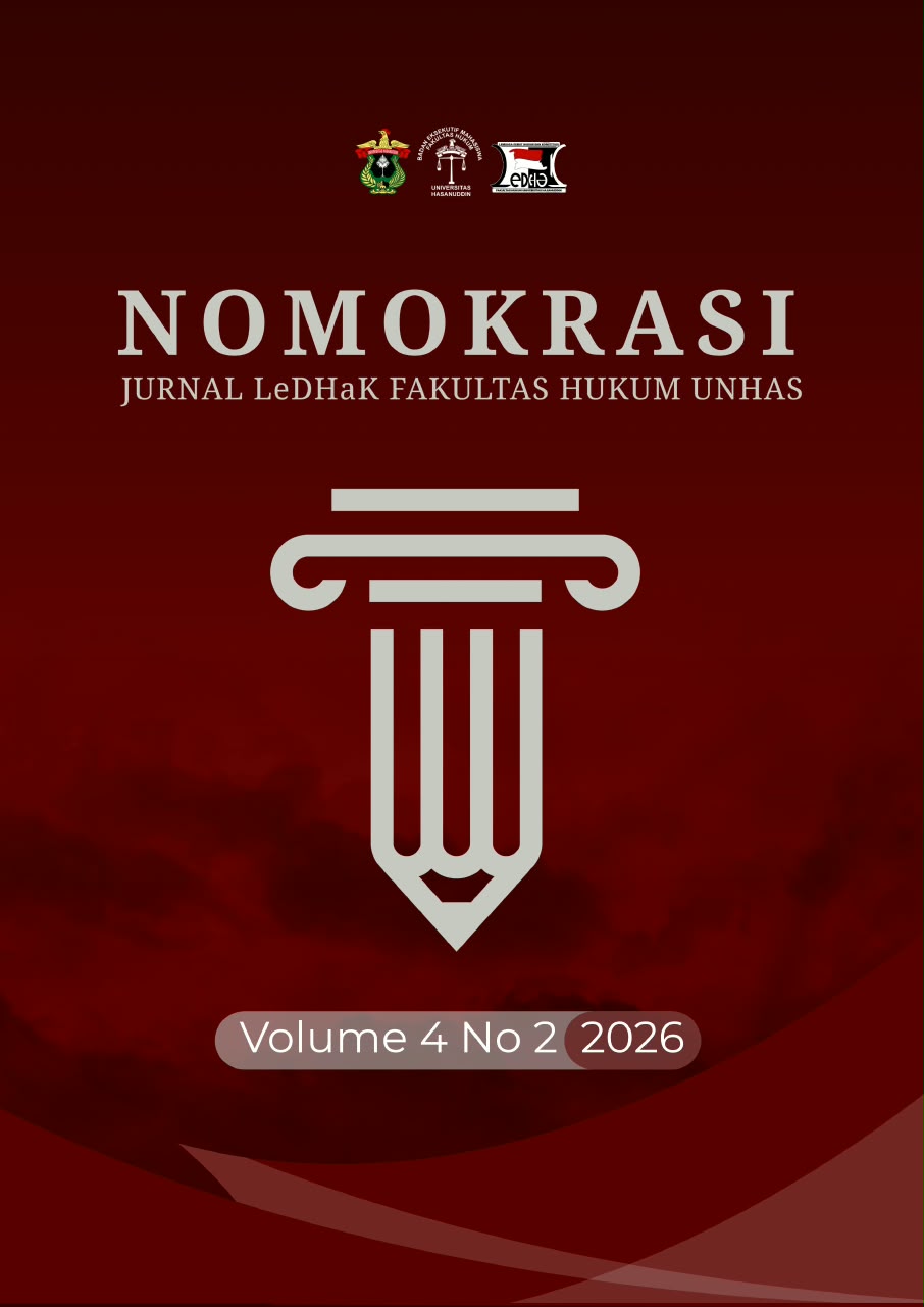 					View Vol. 4 No. 2 (2026): JURNAL NOMOKRASI (In Progres)
				