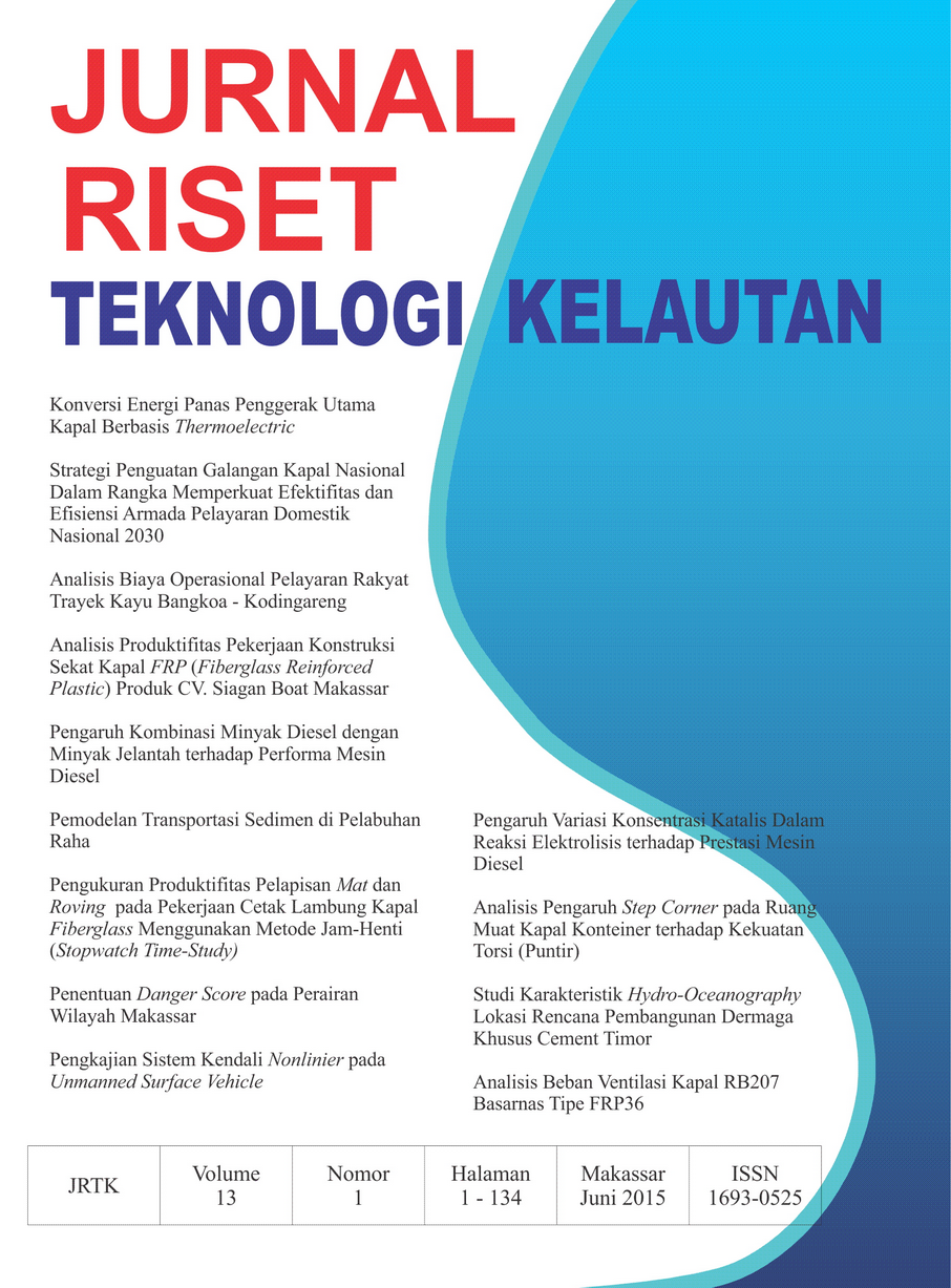 					View Vol. 13 No. 1 (2015): JURNAL RISET TEKNOLOGI KELAUTAN (JRTK)
				