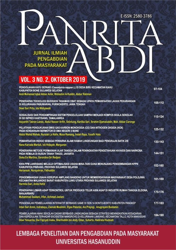 					View Vol. 3 No. 2 (2019): Jurnal Panrita Abdi - Oktober 2019
				