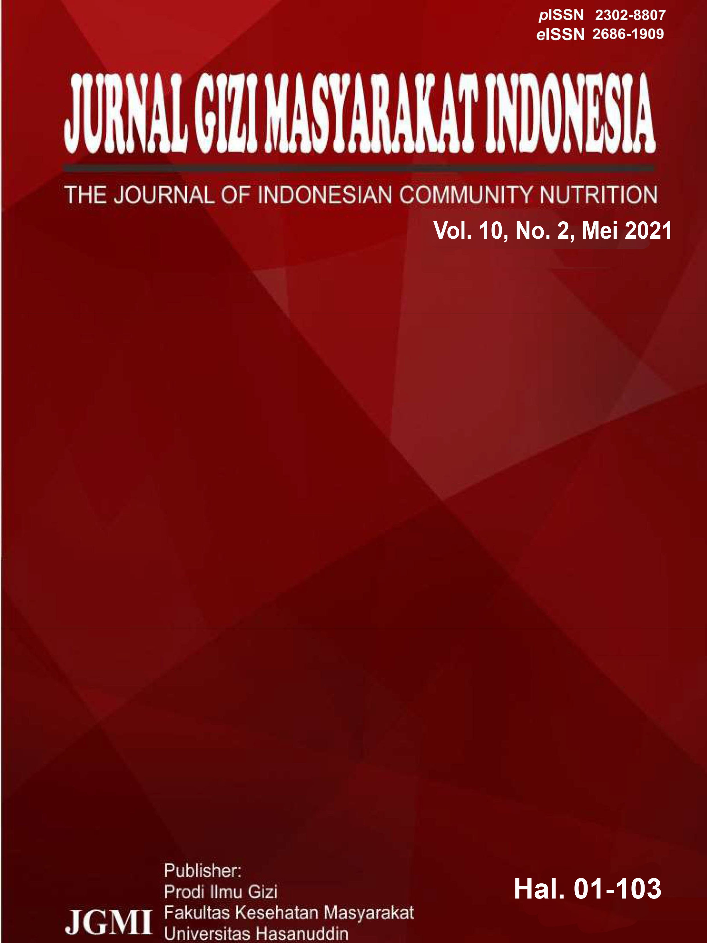 					View Vol. 10 No. 1 (2021): Jurnal Gizi Masyarakat Indonesia
				