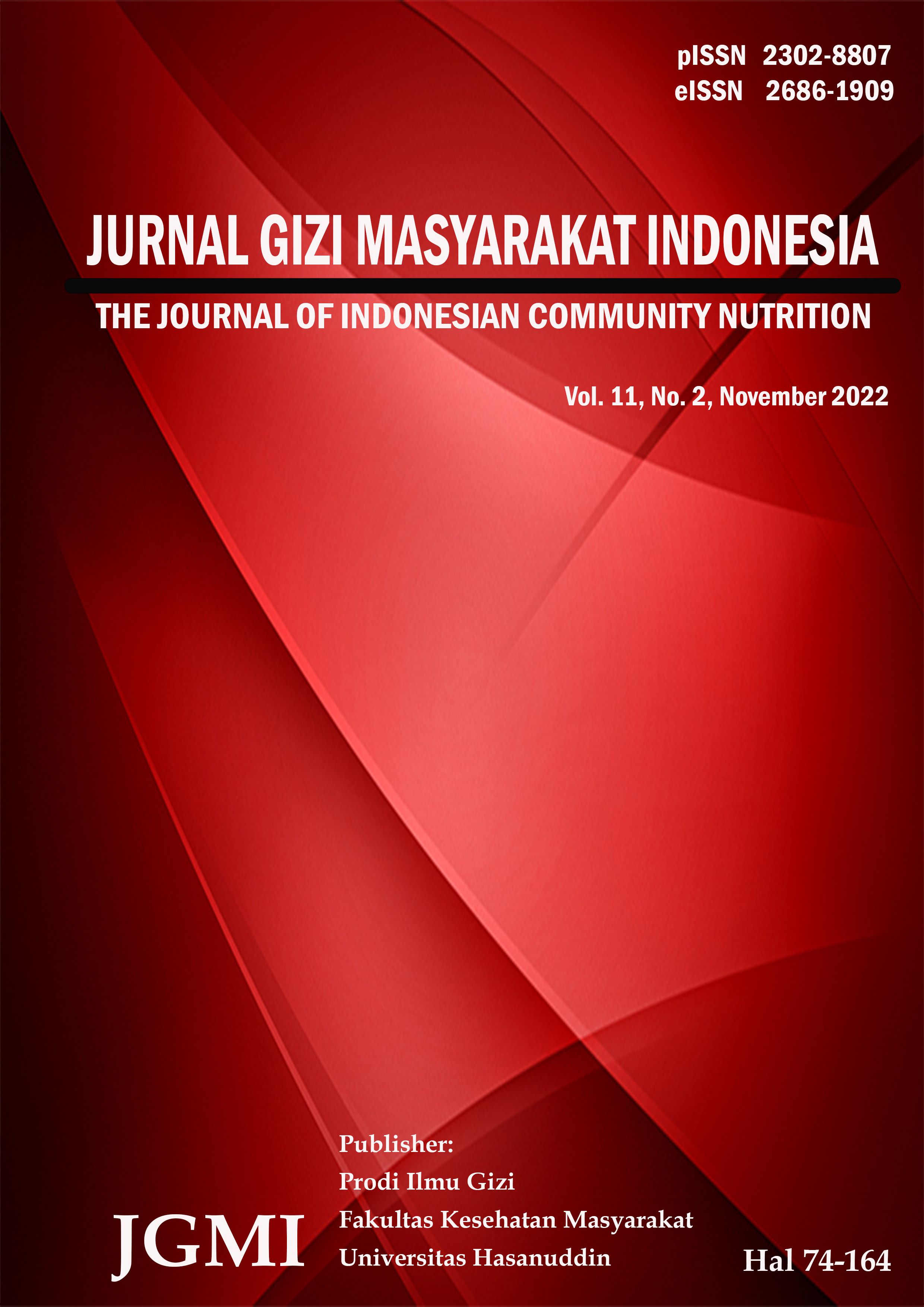 					View Vol. 11 No. 2 (2022): Jurnal Gizi Masyarakat Indonesia  
				