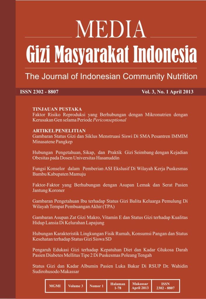 					View Vol. 3 No. 1 (2013): Media Gizi Masyarakat Indonesia
				