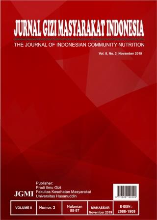 Jurnal Gizi Masyarakat Indonesia: The Journal of Indonesian Community NutritionVolume.8 No. 2 2019