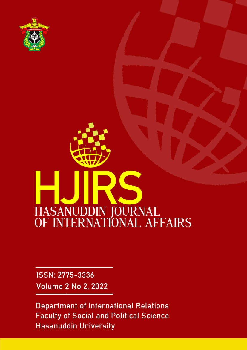 					View Vol. 2 No. 2 (2022): Hasanuddin Journal of International Affairs
				