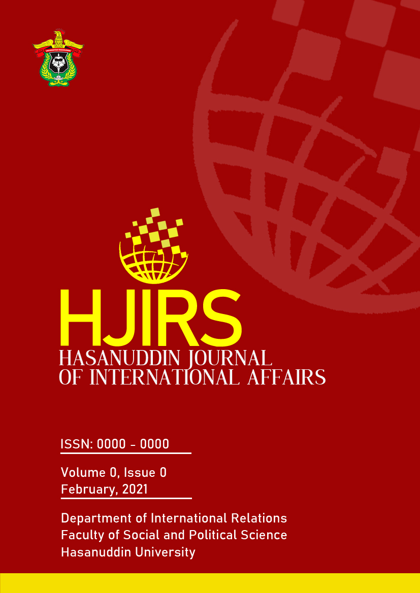 					View Vol. 1 No. 1 (2021): Hasanuddin Journal of International Affairs
				