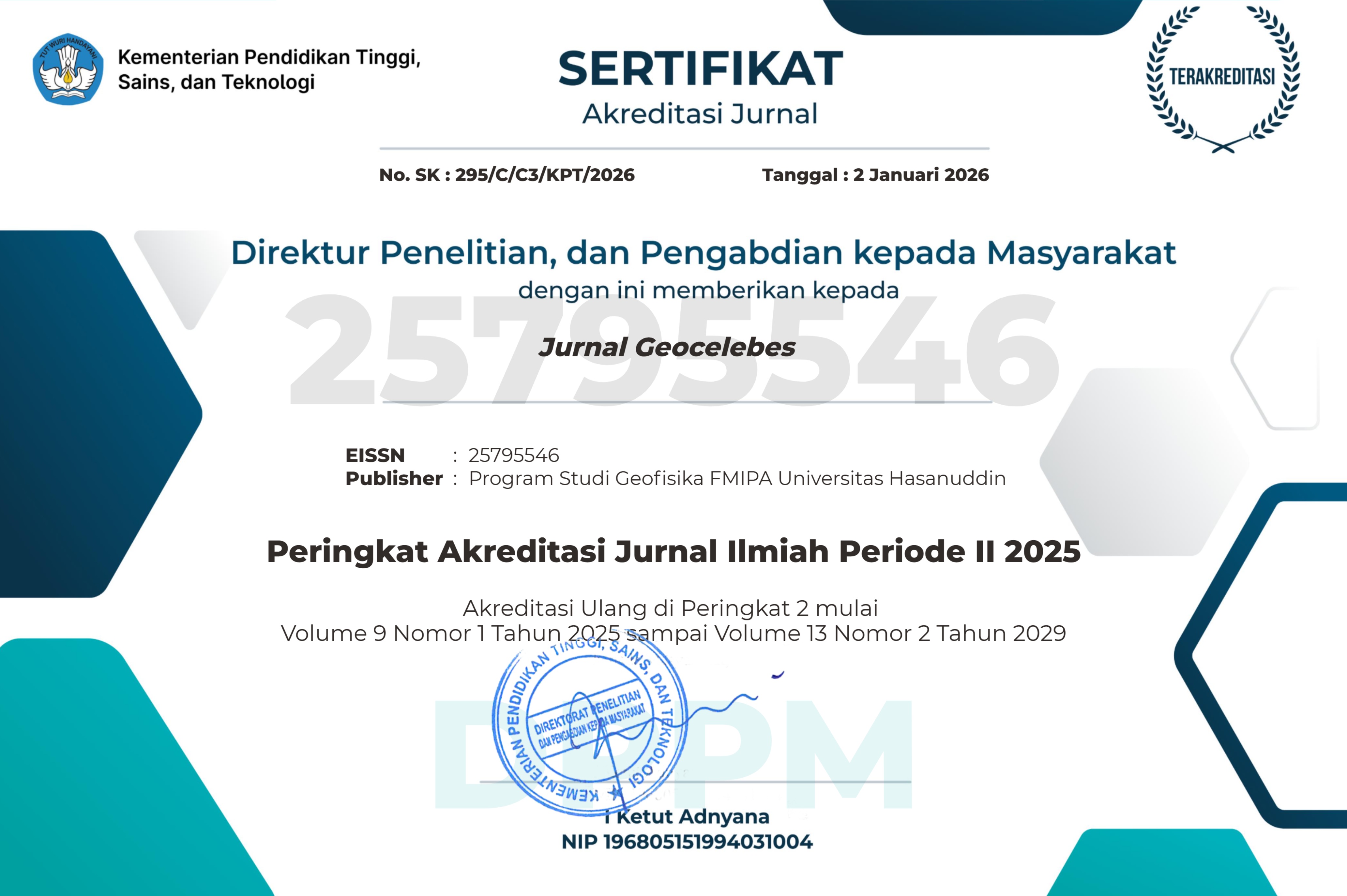 Cover JURNAL GEOCELEBES